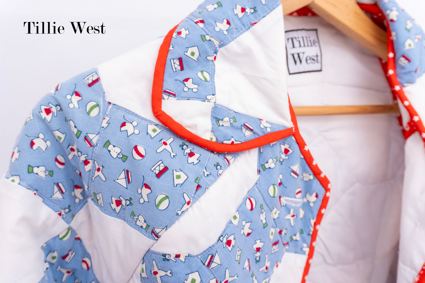 Vintage Bowtie Quilt Chore Coat