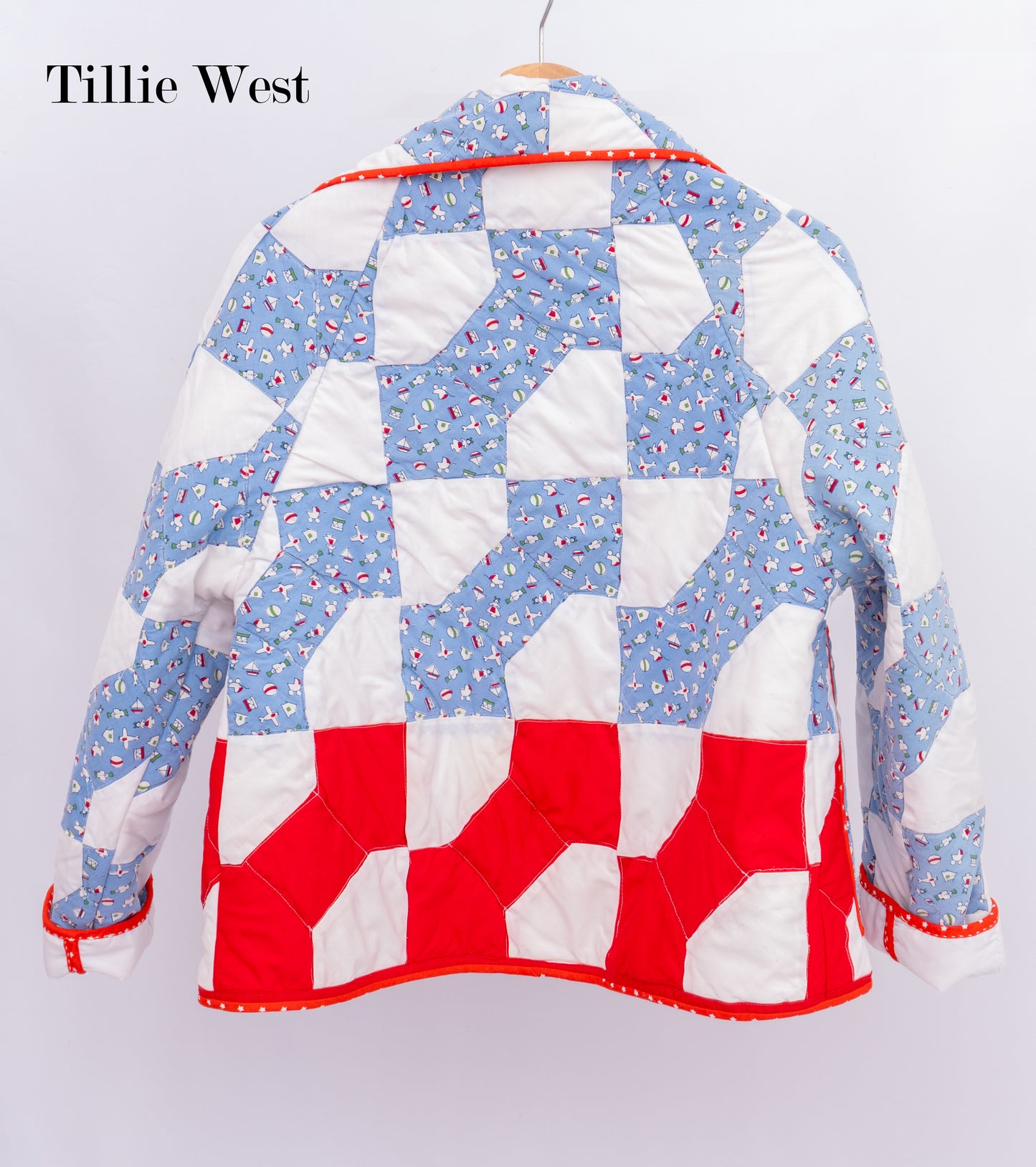 Vintage Bowtie Quilt Chore Coat
