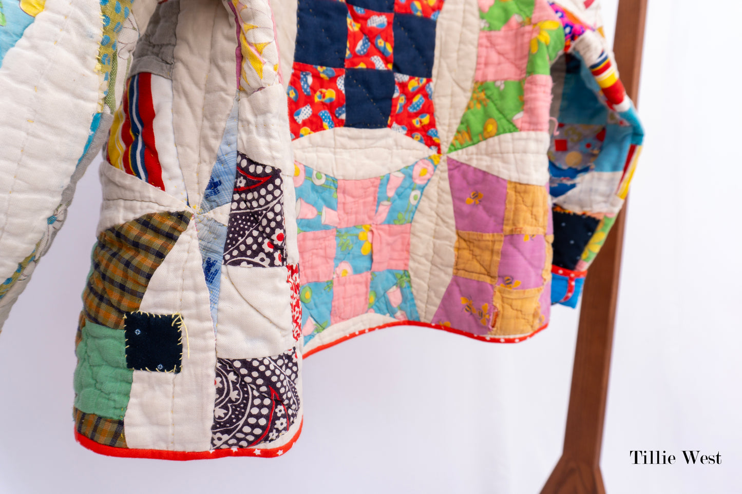 Vintage Nine Patch Quilt Chore Coat