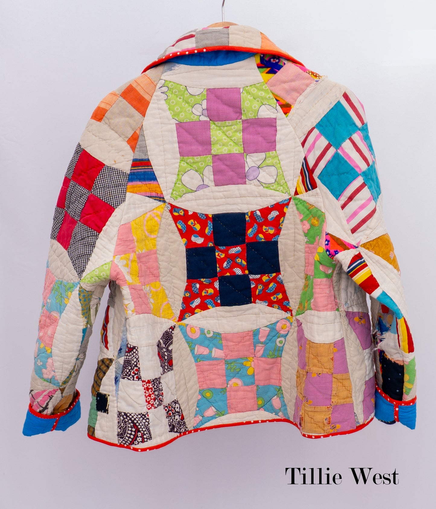 Vintage Nine Patch Quilt Chore Coat